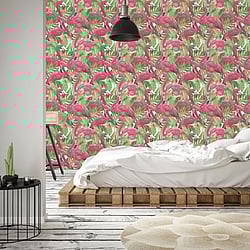 Galerie Wallcoverings Product Code: G56406 - Global Fusion Wallpaper Collection Galerie Wallcoverings Product Code G56406 - Global Fusion Wallpaper Collection - Flamingos Design