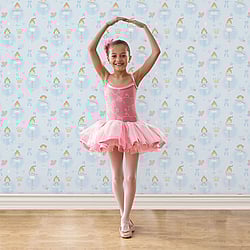 Galerie Wallcoverings Product Code: G56506 - Just 4 Kids 2 Wallpaper Collection Galerie Wallcoverings Product Code G56506 - Just 4 Kids 2 Wallpaper Collection - Blue Colours - Ballerinas Design