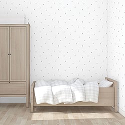 Galerie Wallcoverings Product Code: G56521 - Just 4 Kids 2 Wallpaper Collection Galerie Wallcoverings Product Code G56521 - Just 4 Kids 2 Wallpaper Collection - Grey White Colours - Giant Polko Dots Design