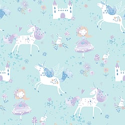 Galerie Wallcoverings Product Code: G56524 - Just 4 Kids 2 Wallpaper Collection Galerie Wallcoverings Product Code G56524 - Just 4 Kids 2 Wallpaper Collection - Blue White Purple Colours - Unicorns and Princesses Design