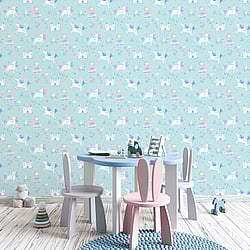 Galerie Wallcoverings Product Code: G56524 - Just 4 Kids 2 Wallpaper Collection Galerie Wallcoverings Product Code G56524 - Just 4 Kids 2 Wallpaper Collection - Blue White Purple Colours - Unicorns and Princesses Design