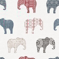 Galerie Wallcoverings Product Code: G56526 - Just 4 Kids 2 Wallpaper Collection Galerie Wallcoverings Product Code G56526 - Just 4 Kids 2 Wallpaper Collection - Red Blue White Colours - Elephant Motif Design