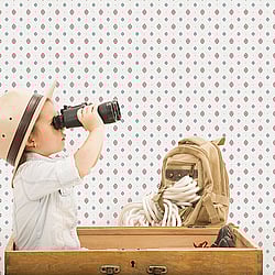 Galerie Wallcoverings Product Code: G56529 - Just 4 Kids 2 Wallpaper Collection Galerie Wallcoverings Product Code G56529 - Just 4 Kids 2 Wallpaper Collection - Red Blue White Colours - Diamond Motif Design