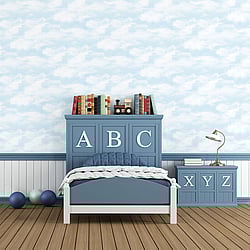 Galerie Wallcoverings Product Code: G56533 - Just 4 Kids 2 Wallpaper Collection Galerie Wallcoverings Product Code G56533 - Just 4 Kids 2 Wallpaper Collection - Blue Colours - Clouds Design