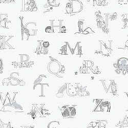 Galerie Wallcoverings Product Code: G56536 - Just 4 Kids 2 Wallpaper Collection Galerie Wallcoverings Product Code G56536 - Just 4 Kids 2 Wallpaper Collection - Grey Colours - Alphabet Design