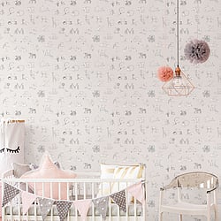 Galerie Wallcoverings Product Code: G56536 - Just 4 Kids 2 Wallpaper Collection Galerie Wallcoverings Product Code G56536 - Just 4 Kids 2 Wallpaper Collection - Grey Colours - Alphabet Design