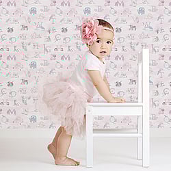 Galerie Wallcoverings Product Code: G56538 - Just 4 Kids 2 Wallpaper Collection Galerie Wallcoverings Product Code G56538 - Just 4 Kids 2 Wallpaper Collection - Pink Colours - Alphabet Design