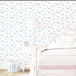 Galerie Wallcoverings Product Code: G56541 - Just 4 Kids 2 Wallpaper Collection Galerie Wallcoverings Product Code G56541 - Just 4 Kids 2 Wallpaper Collection - Blue Colours - Pretty Birds Design