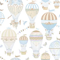 Galerie Wallcoverings Product Code: G56544 - Just 4 Kids 2 Wallpaper Collection Galerie Wallcoverings Product Code G56544 - Just 4 Kids 2 Wallpaper Collection - Blue Beige Colours - Balloon Journey Design