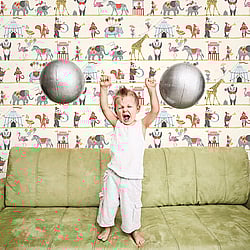 Galerie Wallcoverings Product Code: G56545 - Just 4 Kids 2 Wallpaper Collection Galerie Wallcoverings Product Code G56545 - Just 4 Kids 2 Wallpaper Collection - Multicoloured Red Yellow Green Blue Pink Colours - Circus Parade Design