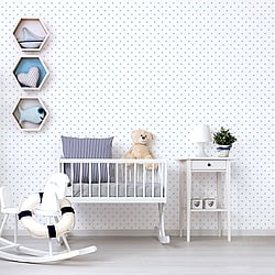 Galerie Wallcoverings Product Code: G56550 - Just 4 Kids 2 Wallpaper Collection Galerie Wallcoverings Product Code G56550 - Just 4 Kids 2 Wallpaper Collection - Blue White Colours - Small Stars Design
