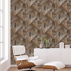 Galerie Wallcoverings Product Code: G56625 - Texstyle Wallpaper Collection Galerie Wallcoverings Product Code G56625 - Texstyle Wallpaper Collection - Browns Colours - Shape Shifter Design