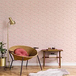 Galerie Wallcoverings Product Code: G56666 - Small Prints Wallpaper Collection Galerie Wallcoverings Product Code G56666 - Small Prints Wallpaper Collection - Pink Brown Red Cream Colours - Mini Mod Floral Design