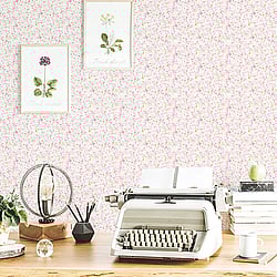 Galerie Wallcoverings Product Code: G56669 - Small Prints Wallpaper Collection Galerie Wallcoverings Product Code G56669 - Small Prints Wallpaper Collection - Pink Green Cream Colours - Mini Mod Floral Design