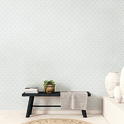 Galerie Wallcoverings Product Code: G56683 - Small Prints Wallpaper Collection Galerie Wallcoverings Product Code G56683 - Small Prints Wallpaper Collection - Blue Green White Colours - Ogee Floral Design