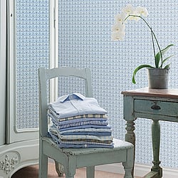Galerie Wallcoverings Product Code: G56704 - Small Prints Wallpaper Collection Galerie Wallcoverings Product Code G56704 - Small Prints Wallpaper Collection - Blue Green White Colours - Tulip Flip Design