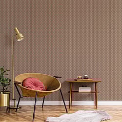 Galerie Wallcoverings Product Code: G56705 - Small Prints Wallpaper Collection Galerie Wallcoverings Product Code G56705 - Small Prints Wallpaper Collection - Brown Pink Cream Red Colours - Tulip Flip Design