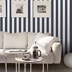 Galerie Wallcoverings Product Code: G67523 - Smart Stripes 3 Wallpaper Collection Galerie Wallcoverings Product Code G67523 - Smart Stripes 3 Wallpaper Collection - Navy Colours - Awning Stripe Design