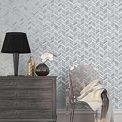 Galerie Wallcoverings Product Code: G67711 - Special FX 2 Wallpaper Collection Galerie Wallcoverings Product Code G67711 - Special FX 2 Wallpaper Collection - Silver Grey Blue Colours - Glitter Chevrons Design