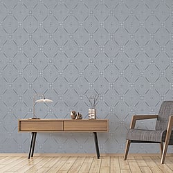 Galerie Wallcoverings Product Code: G67721 - Special Fx Wallpaper Collection Galerie Wallcoverings Product Code G67721 - Special Fx Wallpaper Collection - Blue Silver Colours - Metallic Spiral Design