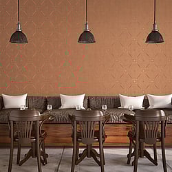 Galerie Wallcoverings Product Code: G67724 - Special Fx Wallpaper Collection Galerie Wallcoverings Product Code G67724 - Special Fx Wallpaper Collection - Orange Gold Colours - Metallic Spiral Design