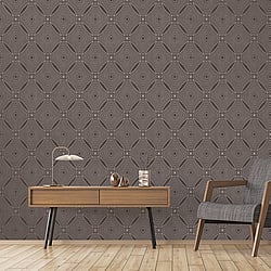 Galerie Wallcoverings Product Code: G67725 - Special Fx Wallpaper Collection Galerie Wallcoverings Product Code G67725 - Special Fx Wallpaper Collection - Brown Silver Colours - Metallic Spiral Design