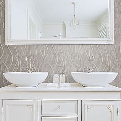 Galerie Wallcoverings Product Code: G67737 - Special Fx Wallpaper Collection Galerie Wallcoverings Product Code G67737 - Special Fx Wallpaper Collection - Gold Silver Brown Colours - Glitter Ribbons Design