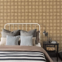 Galerie Wallcoverings Product Code: G67793 - Ambiance Wallpaper Collection Galerie Wallcoverings Product Code G67793 - Ambiance Wallpaper Collection - Yellow Gold Colours - Metallic Tile Design