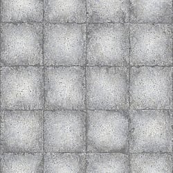 Galerie Wallcoverings Product Code: G67794 - Ambiance Wallpaper Collection Galerie Wallcoverings Product Code G67794 - Ambiance Wallpaper Collection - Charcoal Silver Colours - Metallic Tile Design