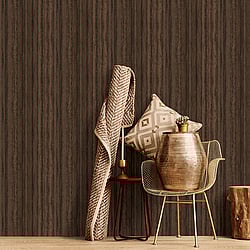 Galerie Wallcoverings Product Code: G67804 - Utopia Wallpaper Collection Galerie Wallcoverings Product Code G67804 - Utopia Wallpaper Collection - Brown Copper Colours - Nomed Stripe Design