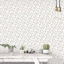 Galerie Wallcoverings Product Code: G67850 - Miniatures 2 Wallpaper Collection Galerie Wallcoverings Product Code G67850 - Miniatures 2 Wallpaper Collection - White Black Grey Colours - Small Floral Butterfly Dragonfly Design