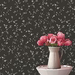 Galerie Wallcoverings Product Code: G67861 - Miniatures 2 Wallpaper Collection Galerie Wallcoverings Product Code G67861 - Miniatures 2 Wallpaper Collection - Black White Colours - Floral Trail Design