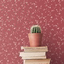 Galerie Wallcoverings Product Code: G67862 - Miniatures 2 Wallpaper Collection Galerie Wallcoverings Product Code G67862 - Miniatures 2 Wallpaper Collection - Red Cream Colours - Floral Trail Design