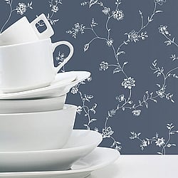Galerie Wallcoverings Product Code: G67863 - Miniatures 2 Wallpaper Collection Galerie Wallcoverings Product Code G67863 - Miniatures 2 Wallpaper Collection - Blue White Colours - Floral Trail Design