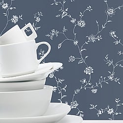 Galerie Wallcoverings Product Code: G67863 - Miniatures 2 Wallpaper Collection Galerie Wallcoverings Product Code G67863 - Miniatures 2 Wallpaper Collection - Blue White Colours - Floral Trail Design