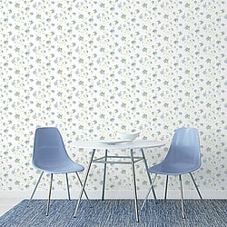 Galerie Wallcoverings Product Code: G67864 - Miniatures 2 Wallpaper Collection Galerie Wallcoverings Product Code G67864 - Miniatures 2 Wallpaper Collection - Blue Green White Colours - Small Floral Trail Design