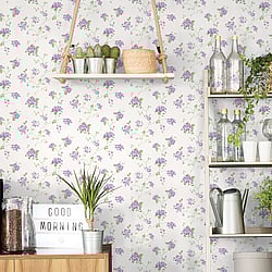 Galerie Wallcoverings Product Code: G67867 - Miniatures 2 Wallpaper Collection Galerie Wallcoverings Product Code G67867 - Miniatures 2 Wallpaper Collection - Purple Green White Colours - Hydrangea Trail Design