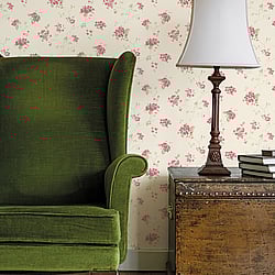 Galerie Wallcoverings Product Code: G67868 - Miniatures 2 Wallpaper Collection Galerie Wallcoverings Product Code G67868 - Miniatures 2 Wallpaper Collection - Pink Cream Green Colours - Hydrangea Trail Design