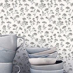 Galerie Wallcoverings Product Code: G67870 - Miniatures 2 Wallpaper Collection Galerie Wallcoverings Product Code G67870 - Miniatures 2 Wallpaper Collection - White Black Grey Colours - Cow Parsley Design
