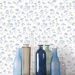 Galerie Wallcoverings Product Code: G67871 - Miniatures 2 Wallpaper Collection Galerie Wallcoverings Product Code G67871 - Miniatures 2 Wallpaper Collection - Blue White Colours - Cow Parsley Design