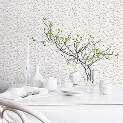Galerie Wallcoverings Product Code: G67890 - Miniatures 2 Wallpaper Collection Galerie Wallcoverings Product Code G67890 - Miniatures 2 Wallpaper Collection - Purple Green White Colours - Small Rose Trail Design