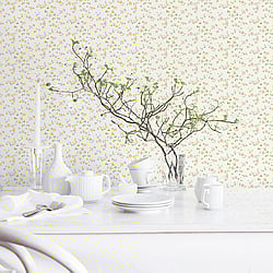 Galerie Wallcoverings Product Code: G67891 - Miniatures 2 Wallpaper Collection Galerie Wallcoverings Product Code G67891 - Miniatures 2 Wallpaper Collection - Yellow Green White Colours - Small Rose Trail Design
