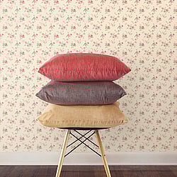 Galerie Wallcoverings Product Code: G67893 - Miniatures 2 Wallpaper Collection Galerie Wallcoverings Product Code G67893 - Miniatures 2 Wallpaper Collection - Red Cream Green Colours - Medium Rose Trail Design