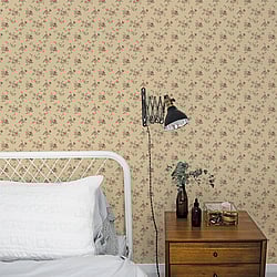 Galerie Wallcoverings Product Code: G67894 - Miniatures 2 Wallpaper Collection Galerie Wallcoverings Product Code G67894 - Miniatures 2 Wallpaper Collection - Pink Green Blue Cream Colours - Medium Rose Trail Design