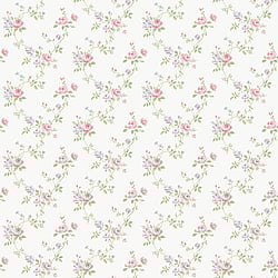 Galerie Wallcoverings Product Code: G67896 - Miniatures 2 Wallpaper Collection Galerie Wallcoverings Product Code G67896 - Miniatures 2 Wallpaper Collection - Pink White Green Purple Colours - Medium Rose Trail Design