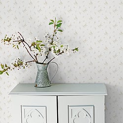 Galerie Wallcoverings Product Code: G67916 - Miniatures 2 Wallpaper Collection Galerie Wallcoverings Product Code G67916 - Miniatures 2 Wallpaper Collection - White Cream Colours - Small Floral Sprig Design