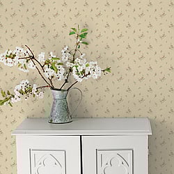 Galerie Wallcoverings Product Code: G67917 - Miniatures 2 Wallpaper Collection Galerie Wallcoverings Product Code G67917 - Miniatures 2 Wallpaper Collection - Cream Red Green Blue Colours - Small Floral Sprig Design