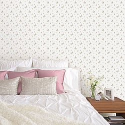 Galerie Wallcoverings Product Code: G67918 - Miniatures 2 Wallpaper Collection Galerie Wallcoverings Product Code G67918 - Miniatures 2 Wallpaper Collection - Pink White Green Colours - Small Floral Sprig Design