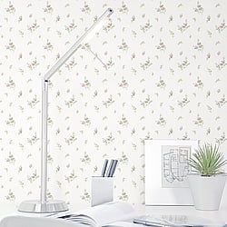 Galerie Wallcoverings Product Code: G67918 - Miniatures 2 Wallpaper Collection Galerie Wallcoverings Product Code G67918 - Miniatures 2 Wallpaper Collection - Pink White Green Colours - Small Floral Sprig Design