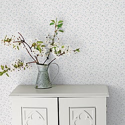 Galerie Wallcoverings Product Code: G67920 - Miniatures 2 Wallpaper Collection Galerie Wallcoverings Product Code G67920 - Miniatures 2 Wallpaper Collection - Blue White Colours - Small Floral Trail Design